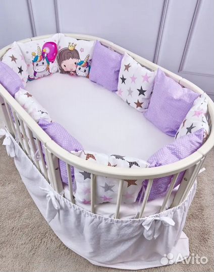 Бортики в детскую кроватку новые