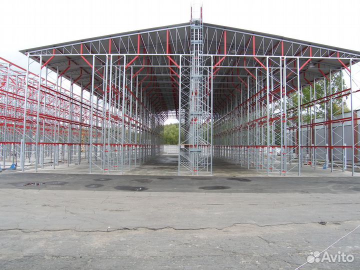 Склад быстровозводимый открытый 48х21м. H8м