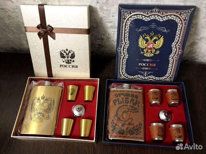 Подарочные наборы фляжка+стопки