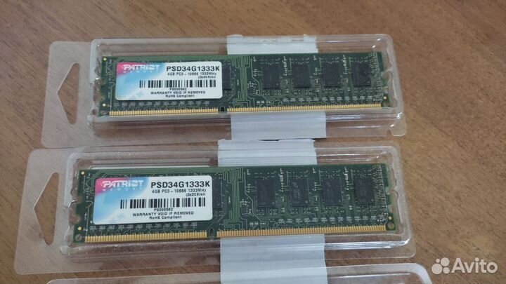 Оперативная память ddr3 patriot (2x2GB)