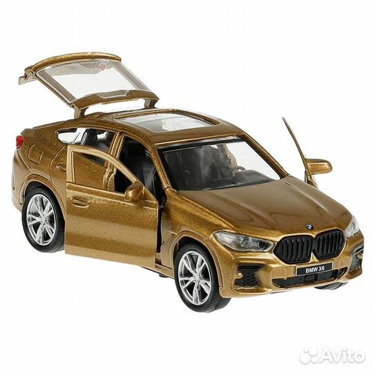 Машина BMW X6 12 см бежевая металл инерция Технопарк X6-12MAT-BG