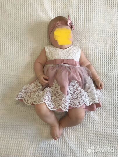 Платье нарядное праздничное 6-12 мес