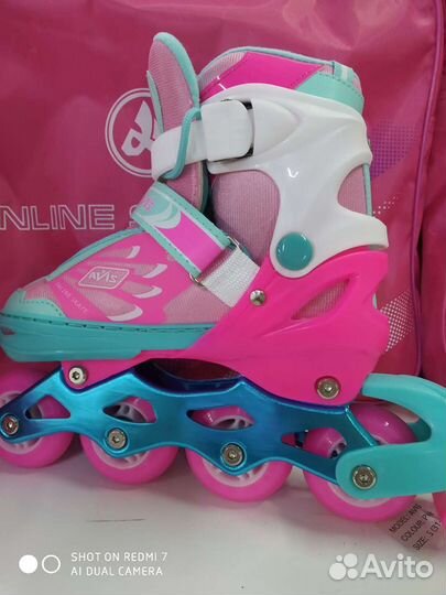 Роликовые коньки детские раздвижные