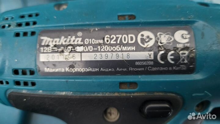 Шуруповерт makita 12v бу