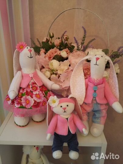 Мягкие игрушки ручной работы в стиле Тильда