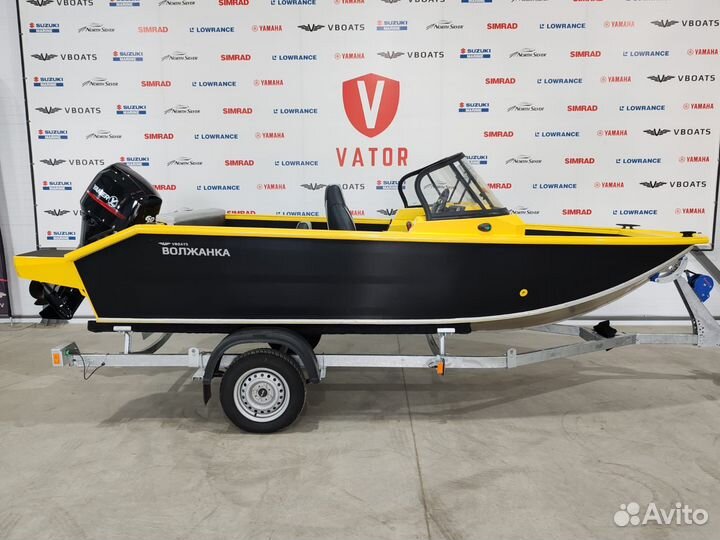 Волжанка 46 фиш с мотором Yamer EF60 BigFoot
