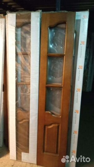 Двери Шпон дуб, орех, макоре новые 400*2000