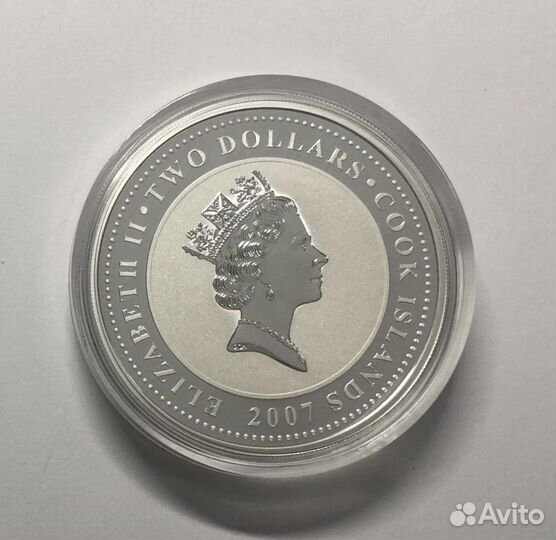 Острова Кука 2 доллара 2003 Мотоцикл иж8 серебро