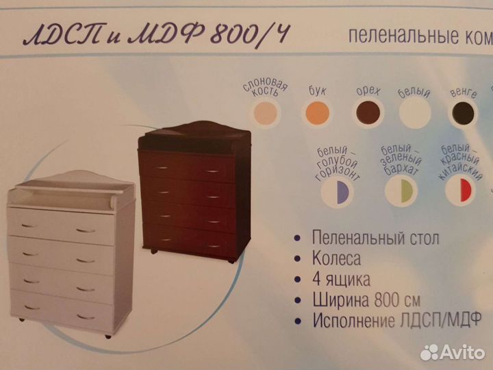 Новый Детский комод с пеленальным столиком 80 с