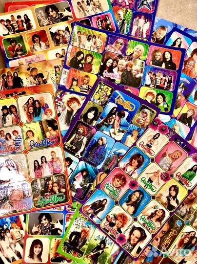 Наклейки и календарики из детства 2000-х годов