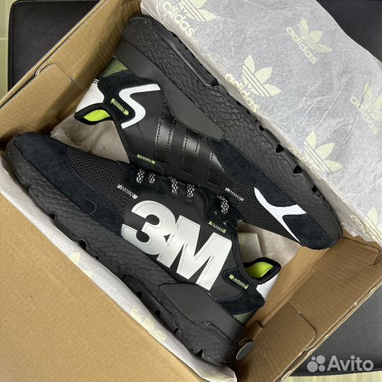 Кроссовки мужские Adidas Nite Jogger 3M Black Gree