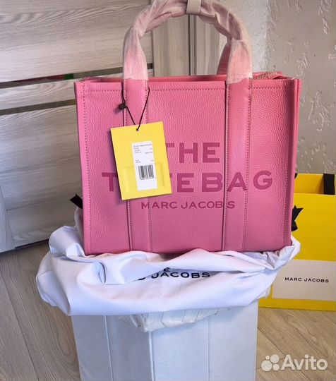 Cумка Marc Jacobs The Leather Tote Bag Candy Pink