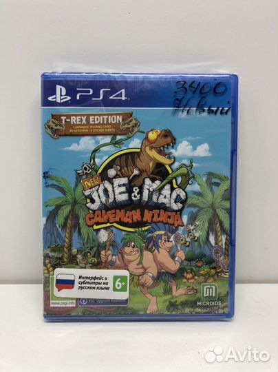 Диск Joe and Mac caveman ninja Новый для PS4