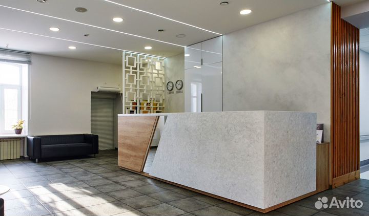 Стойка рессепшн из искусственного камня