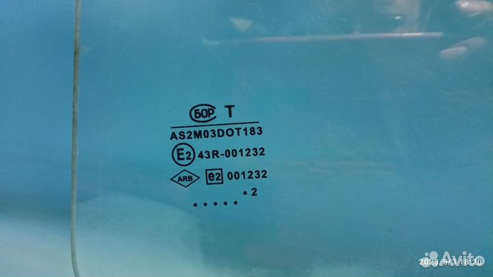 Стекло двери заднее левое для Renault Logan 1