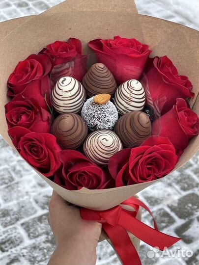 Букет из клубники в шоколаде