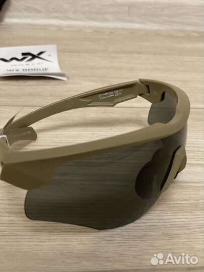 Wiley X Rogue comm-Tan Frame-Smoke/Clear/LightRust