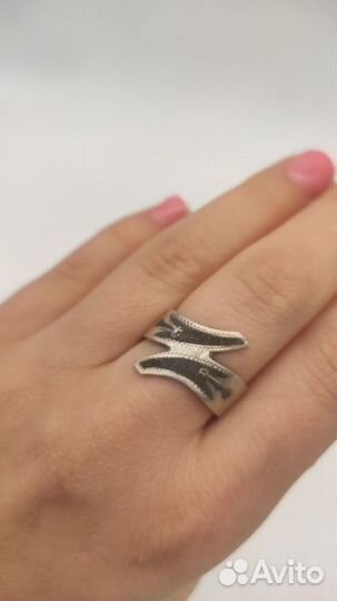 Кольцо чернение, серебро 925 проба нач. XX в
