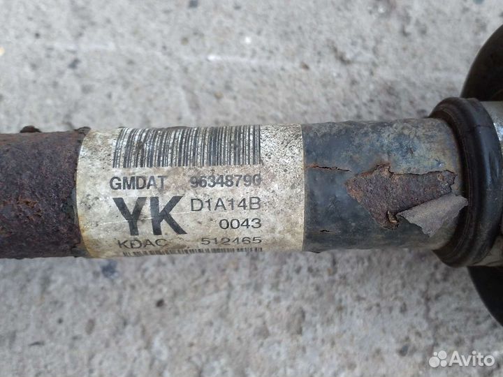 Chevrolet Aveo T250(05-11) полуось 96348790 левая