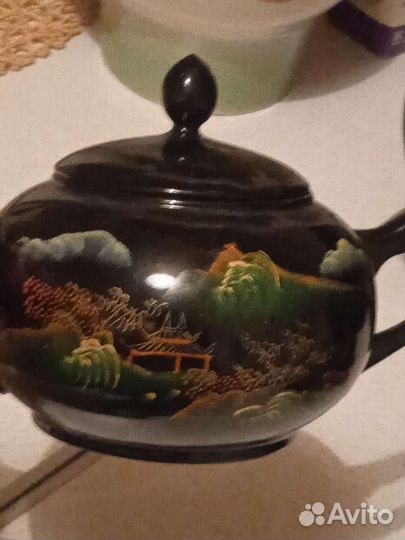 Китайский чайный сервиз из красного дерева