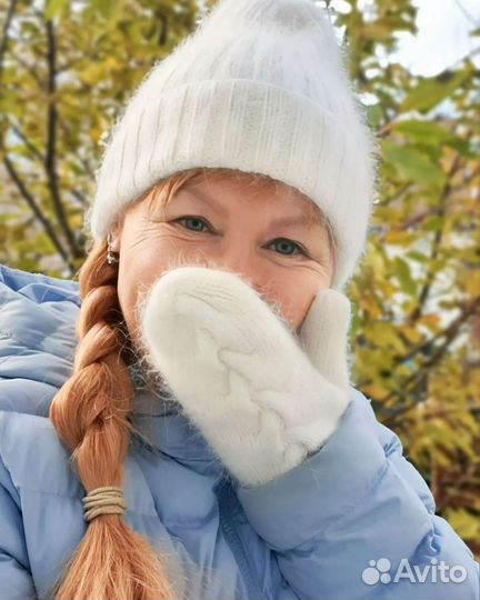 Варежки вязаные