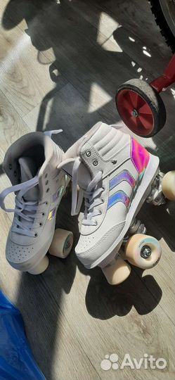 Роликовые коньки квады р.35