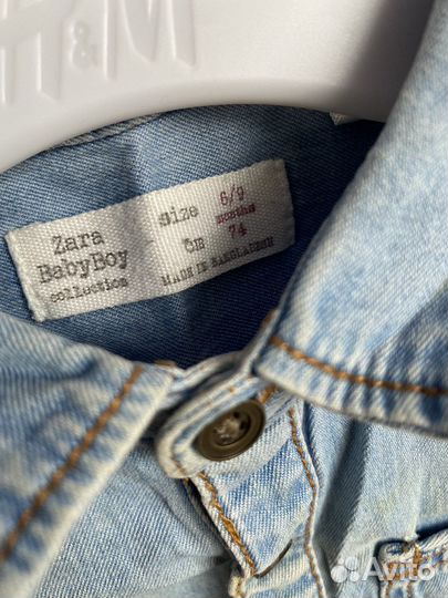 Джинсовая рубашка zara