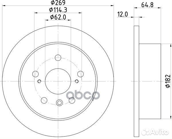 Диск тормозной зад ND1107K nisshinbo