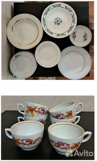 Тарелки столовые СССР и кружки