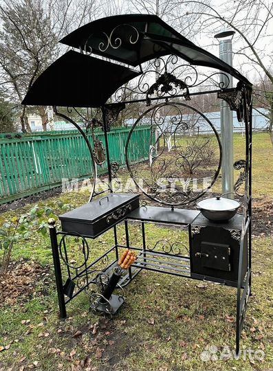 Мангал с крышей