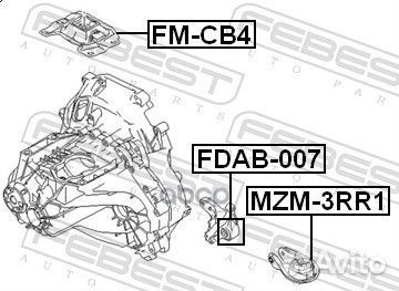 Подушка двигателя левая FM-CB4 Febest