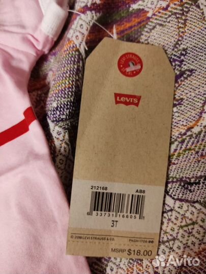 Футболка детская на 3 года levis новая оригинал