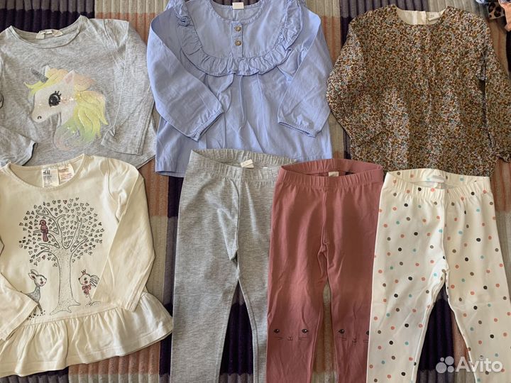 Вещи H&M для девочки 2-3-4 года пакетом
