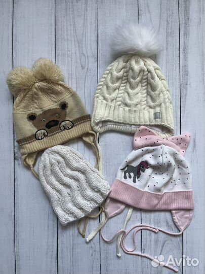 Шапка на завязках детская демисезонная