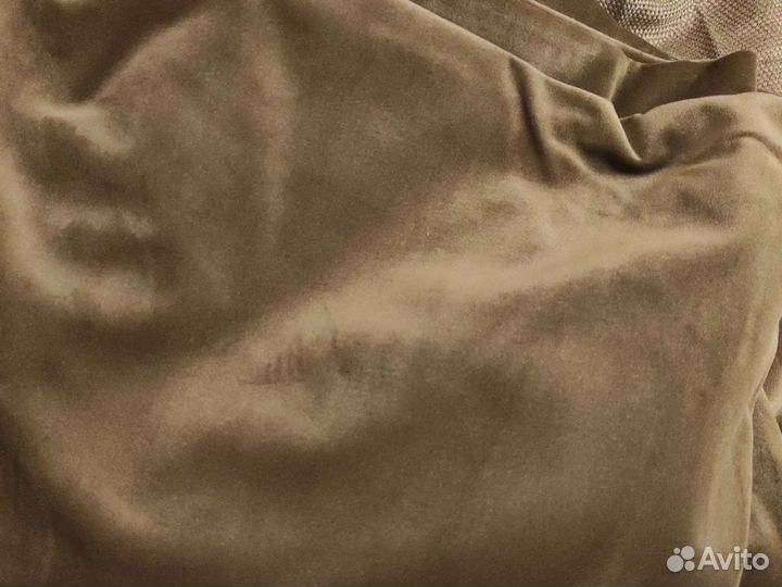 Плюшевые кофейные портьеры плотные