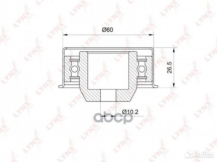 Ролик обводной ремня грм PB3015 lynxauto