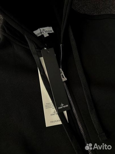 Зип худи Stone Island черное