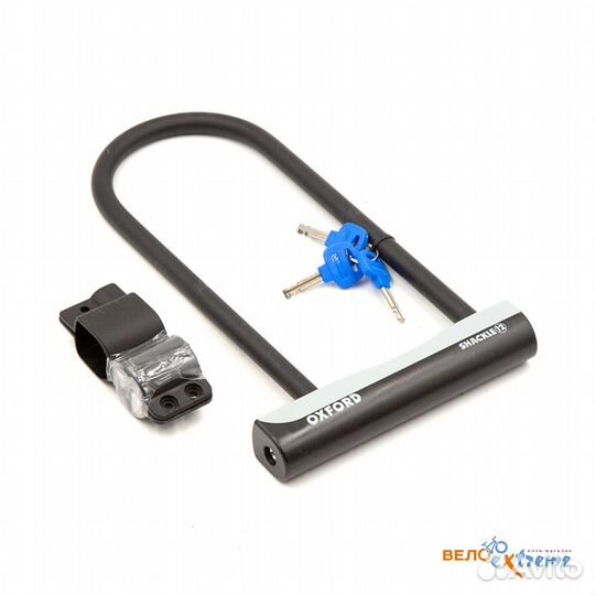 Oxford Shackle 12 L Замок U-образный на ключе чёрн