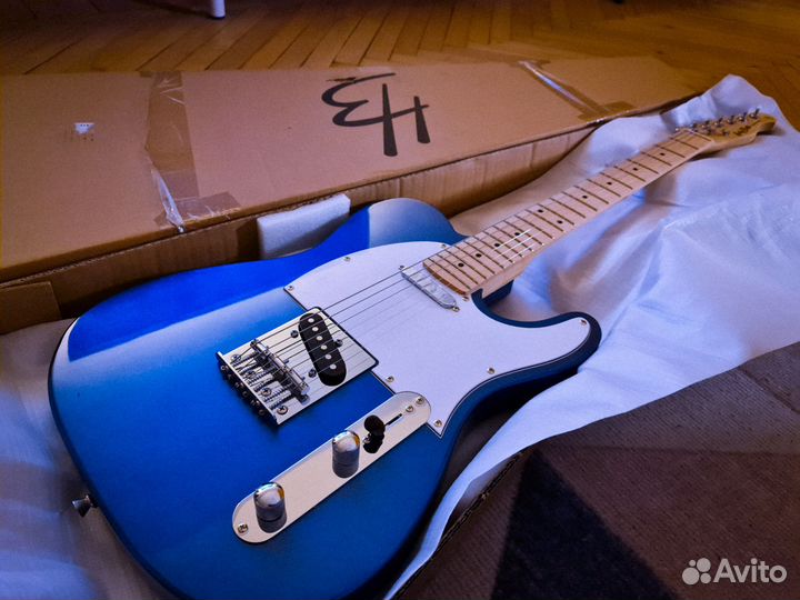 Электрогитара harley benton te 20 blue (новая)