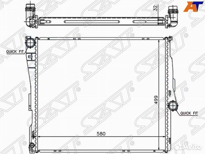 Радиатор охлаждения BMW X3 E83