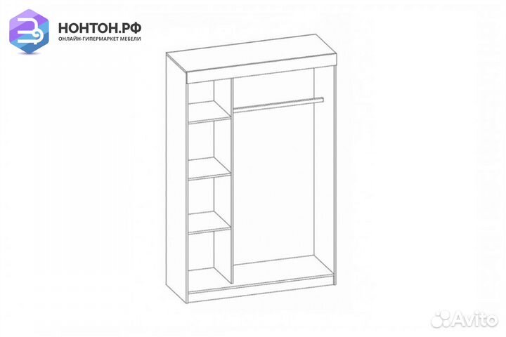 Шкаф-купе Бася белый