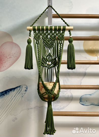 Качель Бохо, подвесной столик и подвес для кашпо