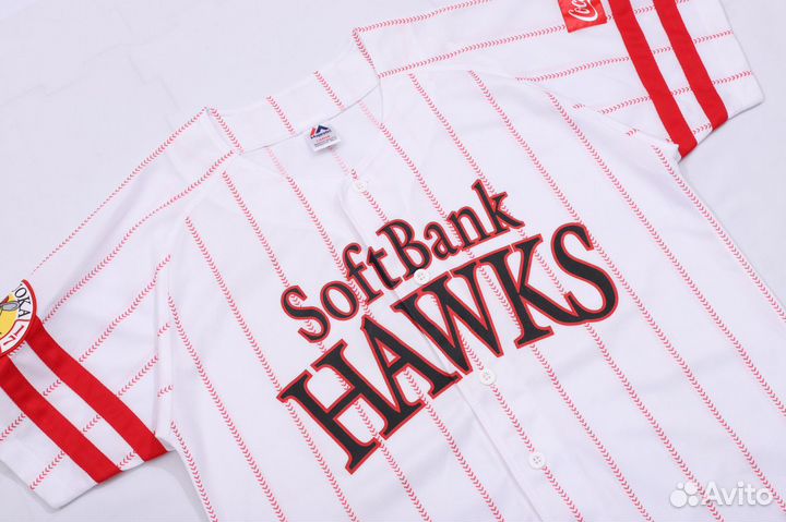 Majestic x Fukuoka Hawks White/Red джерси