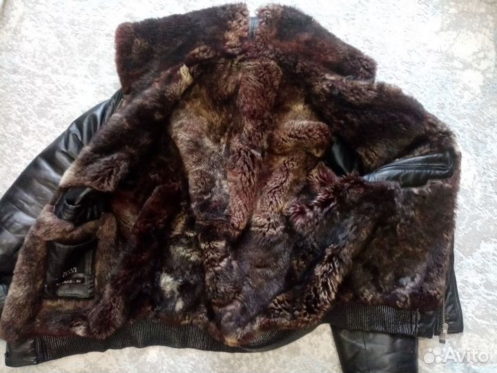 Куртка мужская кожаная зимняя