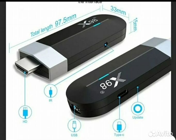 TV приставка stick x98 s500 2/16-4/32 аксессуар