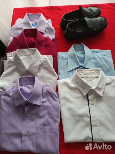 Рубашки школьные(пакетом7 шт. ) на мальчика 128