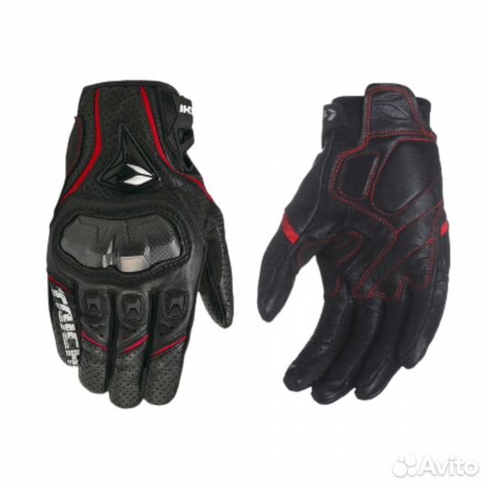 Мотоперчатки кожаные RS RST390 черно-красные