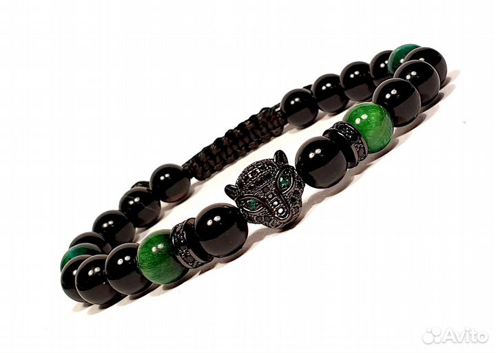 Авторский браслет Леопард Натуральные камни