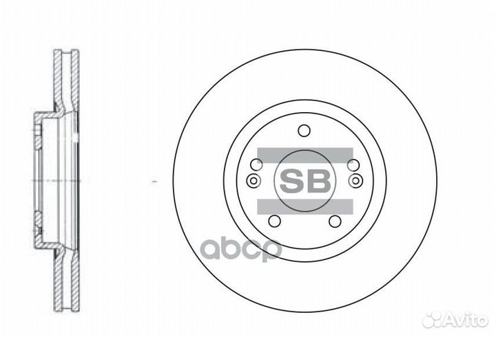 Диск тормозной, передний SD1055 Sangsin brake