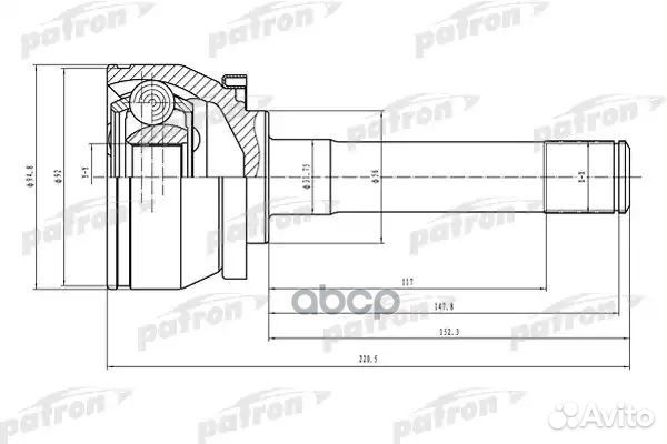 Шрус наружный 28x56x34 hyundai terracan 01- PCV